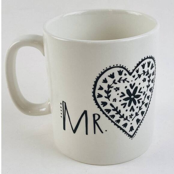 Natural Life Coffee Mug Cup Mr Love Heart Flower Black Tea RARE Gay Pride Mister - Picture 1 of 8